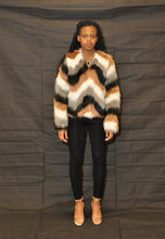 Load image into Gallery viewer, Multi-Color Woven Mink Jacket
