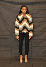 Load image into Gallery viewer, Multi-Color Woven Mink Jacket
