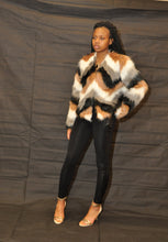 Load image into Gallery viewer, Multi-Color Woven Mink Jacket
