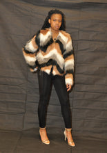 Load image into Gallery viewer, Multi-Color Woven Mink Jacket
